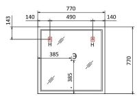 Зеркало Jorno Slide 80 с подсветкой с сенсорным выключателем и часами арт-Sli.02.77/W — фото 4, Зеркала в ванную комнату