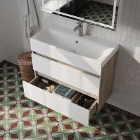 Тумба с раковиной Iddis Zodiac 80 подвесная Белая матовая Дерево арт-ZOD8AB0i95K — фото 5, Тумбы с раковиной