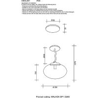 Подвесной светильник Crystal Lux Дымчатый Хром арт-MALAGA SP1 D280 CHROME — фото 3, Подвесные светильники