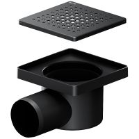 Душевой трап AM.PM PrimeFlow 10 с Черной матовой решеткой Cut Gradient арт-W02BD-P11-010-01BM — фото 2, Трапы для душа