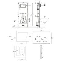 Комплект унитаза с инсталляцией Agger с сиденьем Микролифт и клавишей смыва Хром глянцевый арт-ATI04100+APB100 — фото 15, Комплекты унитаз + инсталляция