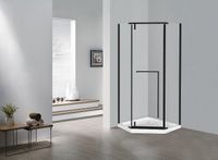 Душевой уголок Esbano Surf 90x90 профиль Черный стекло прозрачное арт-ESOGS90PRB — фото 3, Душевые уголки трапеция