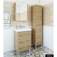 Зеркальный шкаф Sanflor Ларго 60 L Швейцарский вяз арт-Н0000000039 — фото 1, Зеркальные шкафы в ванную