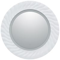 Зеркало Aquanet Милан 80 с подсветкой Белый глянец арт-241821 — фото 1, Зеркала в ванную комнату