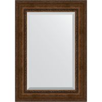 Зеркало Evoform Exclusive 120х72 с фацетом в багетной раме - Состаренная бронза с орнаментом 120 мм арт-BY 3455 — фото 1, Зеркала в ванную комнату