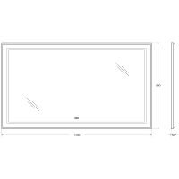 Зеркало BelBagno Kraft 140 с подсветкой Черное с сенсорным выключателем и подогревом арт-SPC-KRAFT-1400-800-LED-TCH-WARM-NERO — фото 9, Зеркала в ванную комнату