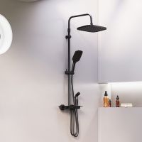 Товар: Душевая система Damixa Gala с термостатом Черная матовая арт-953770300 - фото 2 Душевая система Damixa Gala с термостатом Черная матовая арт-953770300 — фото 2, Душевые стойки