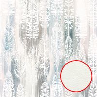 Фреска Ortograf Levity 33376 Фактура флок FLK Флизелин (2,7*2,7) Бежевый/Синий/Белый, Перья арт-33376 (флок FLK) — фото 1, Фрески