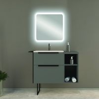 Тумба под раковину Cezares Urban 60 подвесная Grigio opaco без ножки и боковой полки арт-55157 — фото 2, Тумбы под раковину