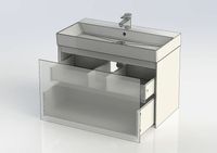 Тумба с раковиной Aquanet Нью-Йорк 85 подвесная Орех арт-213936 — фото 12, Тумбы с раковиной