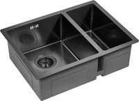 Кухонная мойка Paulmark Gerberg 59/2S Uni Вороненая сталь арт-PM225944-GML — фото 2, Кухонные мойки