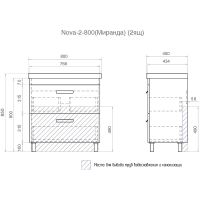 Тумба под раковину Vigo Nova 80 Белая арт-tn.NOV.MIR.80.2Y — фото 6, Тумбы под раковину
