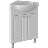 Тумба под раковину Runo Классик 65 угловая Белая арт-УТ000004162 — фото 1, Тумбы под раковину