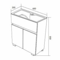 Товар: Тумба с раковиной 1MarKa Mira 60Н Белый глянец арт-У83301 - фото 12 Тумба с раковиной 1MarKa Mira 60Н Белый глянец арт-У83301 — фото 12, Тумбы с раковиной