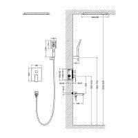Душевая система Timo Selene Золото матовое арт-SX-2039/17SM — фото 2, Встраиваемые душевые комплекты