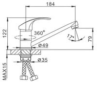 Товар: Смеситель для кухни Frap H36 Хром арт-F4536-2 - фото 5 Смеситель для кухни Frap H36 Хром арт-F4536-2 — фото 5, Смесители для кухни