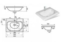 Товар: Раковина Эстет Оливия 60 Белая арт-ФР-00000798 - фото 4 Раковина Эстет Оливия 60 Белая арт-ФР-00000798 — фото 4, Раковины встраиваемые сверху