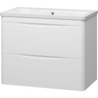 Тумба с раковиной Misty Атлантик 80 подвесная Белая арт-УТ000011692 — фото 1, Тумбы с раковиной