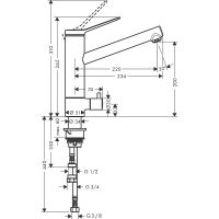 Смеситель для кухни Hansgrohe Zesis M33 Хром арт-74808000 — фото 3, Смесители для кухни