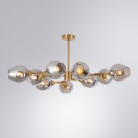 Люстра Artelamp Yuka Дымчатая Полированная медь арт-A7759PL-9PB — фото 2, Люстры