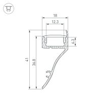 Профиль алюминиевый Arlight накладной для светильников бра Серебристый арт-018828 — фото 3, Профили для светодиодных лент
