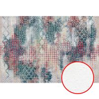 Фреска Ortograf Splendo 31730 Фактура бархат FX Флизелин (4*2,7) Серый/Бирюзовый/Красный, Геометрия/Абстракция арт-31730 (бархат FX) — фото 1, Фрески