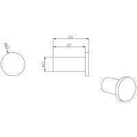 Крючок Aquatek Хром арт-AQ4001CR — фото 2, Крючки для полотенец
