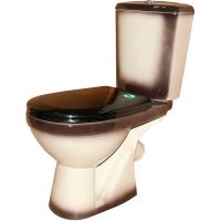 Унитаз компакт Rosa Комфорт Черный декор с бачком и сиденьем арт-4620008191034 — фото 1, Напольные унитазы