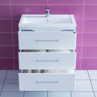 Товар: Тумба под раковину СанТа Омега 70 Белая арт-207039 - фото 3 Тумба под раковину СанТа Омега 70 Белая арт-207039 — фото 3, Тумбы под раковину