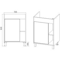Товар: Тумба под раковину VIANT Бостон 60 Графит матовый Дуб Вотан арт-VBOS60COG-T1ST - фото 6 Тумба под раковину VIANT Бостон 60 Графит матовый Дуб Вотан арт-VBOS60COG-T1ST — фото 6, Тумбы под раковину