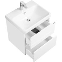 Тумба с раковиной Aquaton Сканди 55 подвесная Белая арт-1A2517K0SD010 — фото 3, Тумбы с раковиной