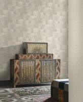 Обои Emiliana Parati Tesori dOriente Винил на флизелине (1,06*10,05) Бежевый/Серебряный, Пэчворк/Орнамент арт-97203 — фото 2, Обои для стен