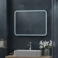 Товар: Зеркало Континент Bruno 800х600 с подсветкой с сенсорным выключателем с диммером арт-ЗЛП2161 - фото 10 Зеркало Континент Bruno 800х600 с подсветкой с сенсорным выключателем с диммером арт-ЗЛП2161 — фото 10, Зеркала в ванную комнату