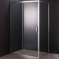 Душевой уголок Orange 140x80 профиль Хром стекло прозрачное арт-E23-14080TCR — фото 1, Прямоугольные душевые уголки