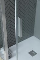 Душевой уголок Aquanet Pleasure Evo AE65-120x80-CT 120x80 профиль Хром стекло прозрачное арт-324119 — фото 8, Прямоугольные душевые уголки