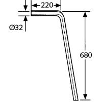 Напольная труба Kludi Хром арт-84500805-00 — фото 2, Прочие комплектующие для слива и канализации