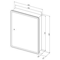 Товар: Зеркальный шкаф Aquanet Оптима 60 с подсветкой Белый арт-311860 - фото 14 Зеркальный шкаф Aquanet Оптима 60 с подсветкой Белый арт-311860 — фото 14, Зеркальные шкафы в ванную