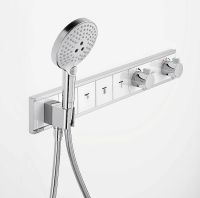 Смеситель для душа Hansgrohe RainSelect с термостатом Белый Хром арт-15357400 — фото 3, Смеситель для душа