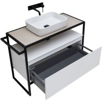 Тумба под раковину Allen Brau Priority 100 Белая матовая арт-1.31003.WM — фото 14, Тумбы под раковину