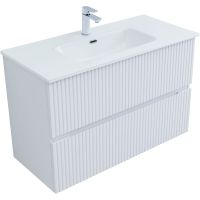 Тумба под раковину Aquanet Джейн 100 подвесная Белая матовая арт-313288 — фото 2, Тумбы под раковину