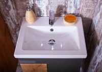 Тумба под раковину Бриклаер Форест 50 подвесная Дуб золотой Антрацит арт-4627125414640 — фото 4, Тумбы под раковину