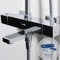 Душевая система WasserKRAFT с термостатом Хром арт-A19901 — фото 6, Душевые стойки