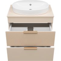 Тумба с раковиной Brevita Enfida 70 Бежевая матовая арт-УТ000015614 — фото 3, Тумбы с раковиной