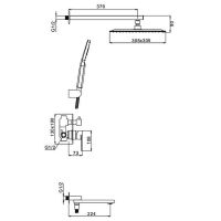 Душевая система Gappo Сатин арт-G7199-20 — фото 6, Встраиваемые душевые комплекты