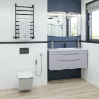 Тумба под раковину Caprigo Lento 120 подвесная Серая матовая арт-36216-SF028 — фото 4, Тумбы под раковину