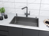 Товар: Кухонная мойка Paulmark Next-Skew 74 Uni Матовый серый арт-PM887444-MG - фото 3 Кухонная мойка Paulmark Next-Skew 74 Uni Матовый серый арт-PM887444-MG — фото 3, Кухонные мойки