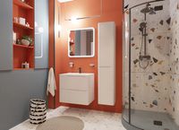 Тумба с раковиной Эстет Kare Luxe 70 подвесная Белая арт-ФР-00007073 — фото 8, Тумбы с раковиной