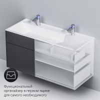 Товар: Тумба под раковину AM.PM Inspire V2.0 120 подвесная Графит матовая арт-M50AFHX1203GM - фото 7 Тумба под раковину AM.PM Inspire V2.0 120 подвесная Графит матовая арт-M50AFHX1203GM — фото 7, Тумбы под раковину