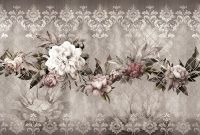 Фреска Ortograf Splendo 31738 Фактура бархат FX Флизелин (4*2,7) Бежевый/Зеленый, Цветы арт-31738 (бархат FX) — фото 2, Фрески