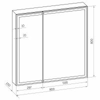 Зеркальный шкаф Континент Mirror Box black Led 80 с подсветкой Черный арт-МВК052 — фото 13, Зеркальные шкафы в ванную